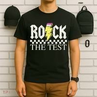 Testing Day Teacher Student Motivational Rock The Test  T-Shirt thumb 6