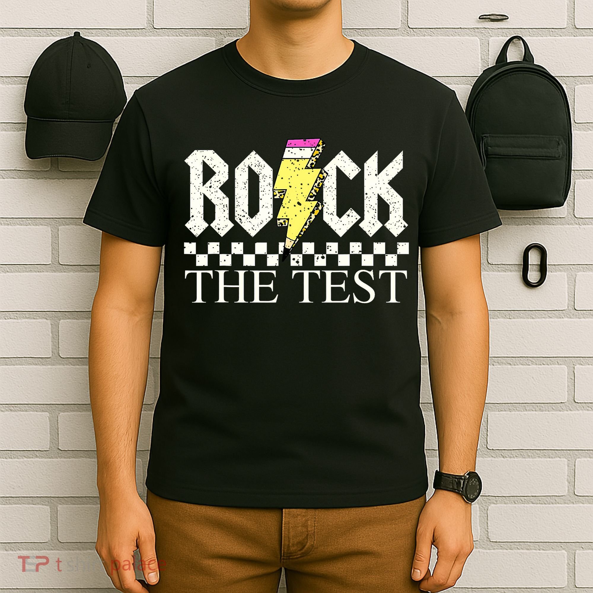 Testing Day Teacher Student Motivational Rock The Test  T-Shirt