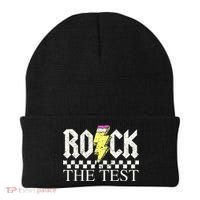 Testing Day Teacher Student Motivational Rock The Test  Beanie thumb 0