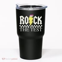 Testing Day Teacher Student Motivational Rock The Test  Tumbler thumb 0