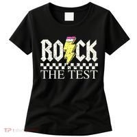 Testing Day Teacher Student Motivational Rock The Test  Women's T-Shirt thumb 0
