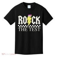 Testing Day Teacher Student Motivational Rock The Test  Kids T-Shirt thumb 0
