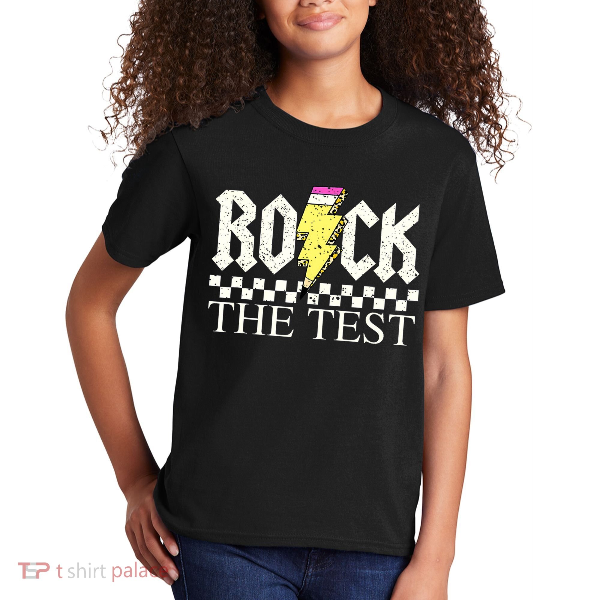 Testing Day Teacher Student Motivational Rock The Test  Kids T-Shirt