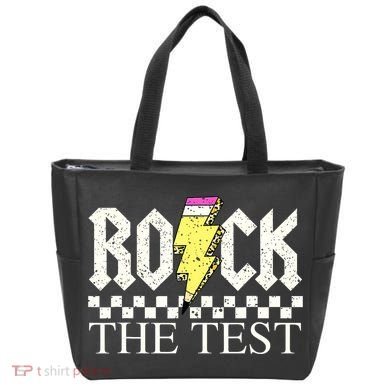 Testing Day Teacher Student Motivational Rock The Test  Tote Bag