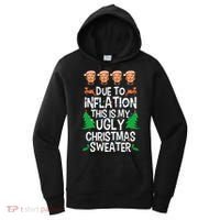 Trump Due To Inflation Ugly Christmas Sweaters Women's Hoodie thumb 0