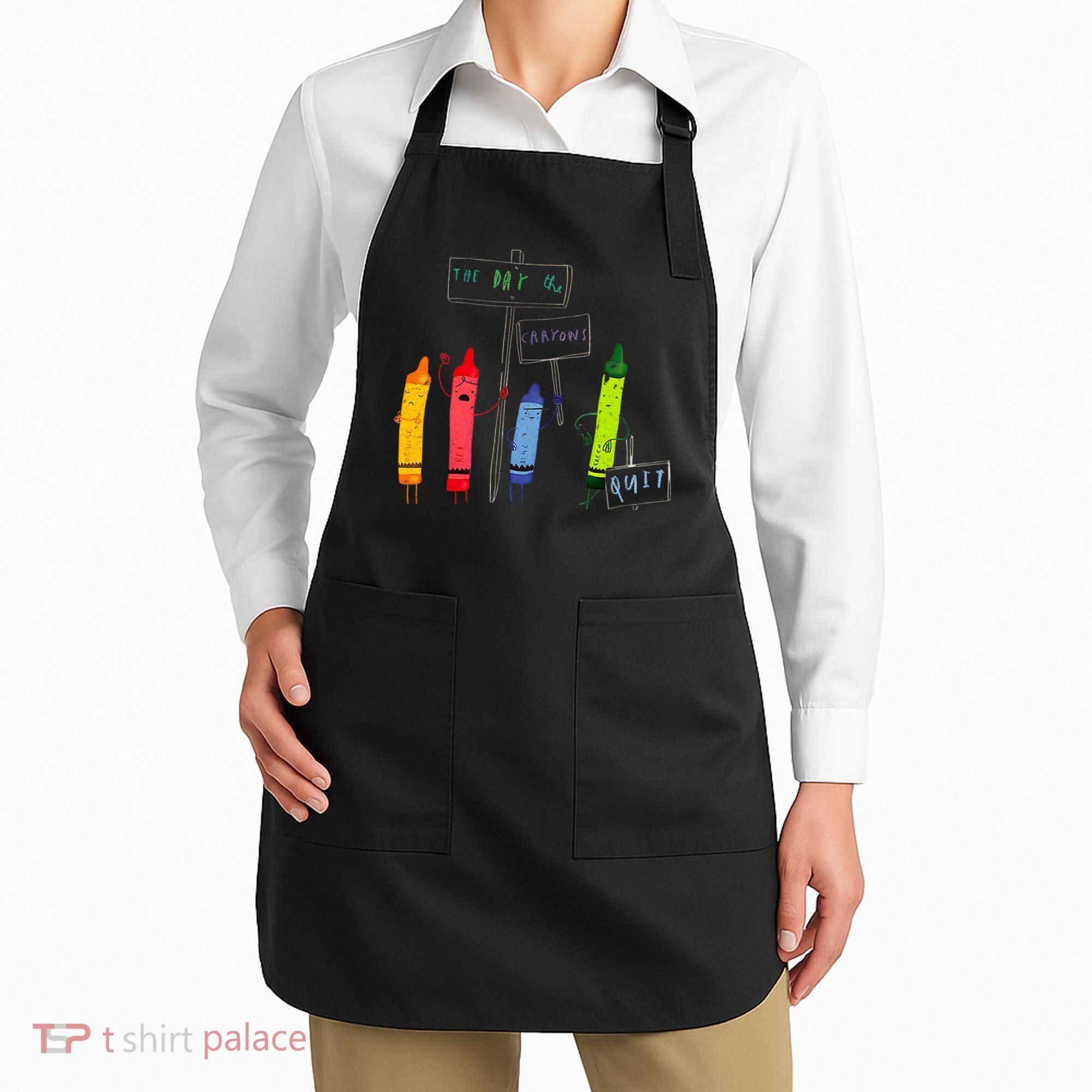 The Day The Crayons Quit Birthday Decorations Funny Apron