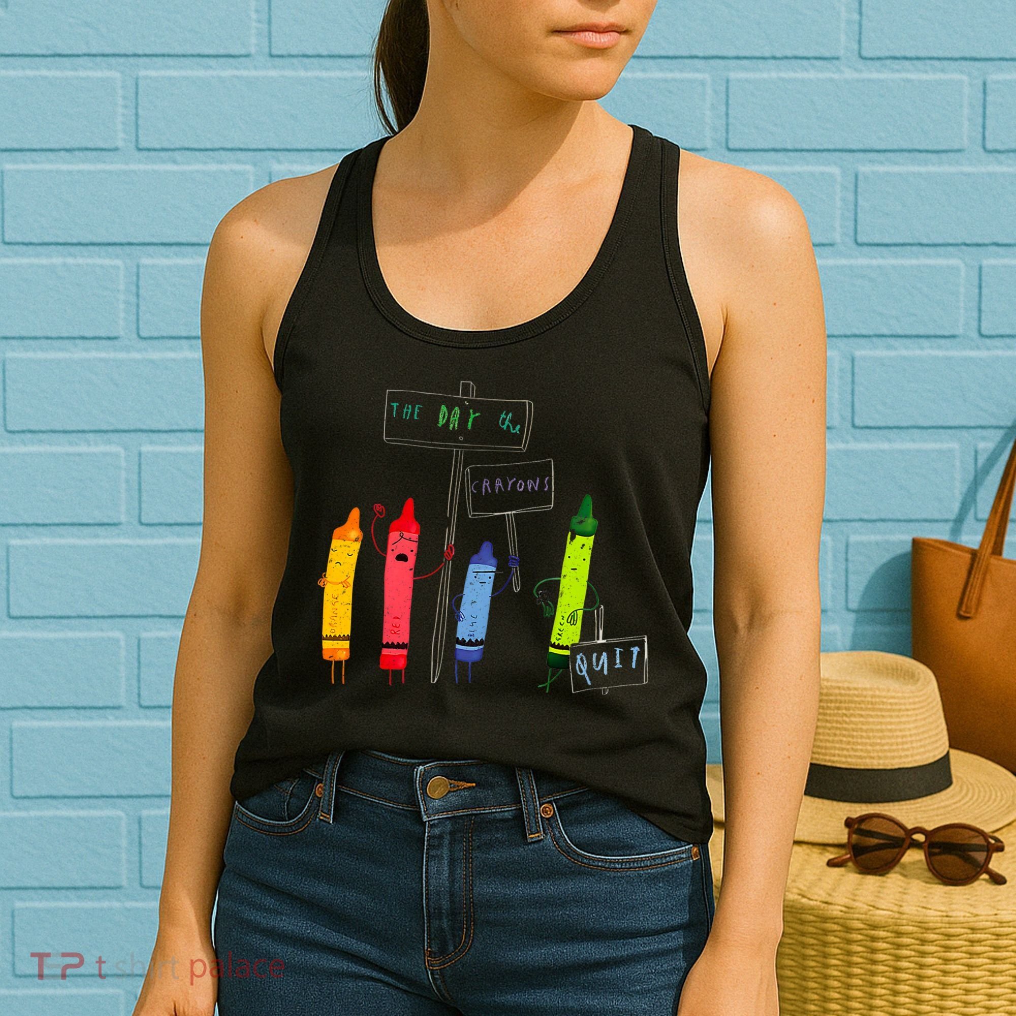 The Day The Crayons Quit Birthday Decorations Funny Women's Tank Top