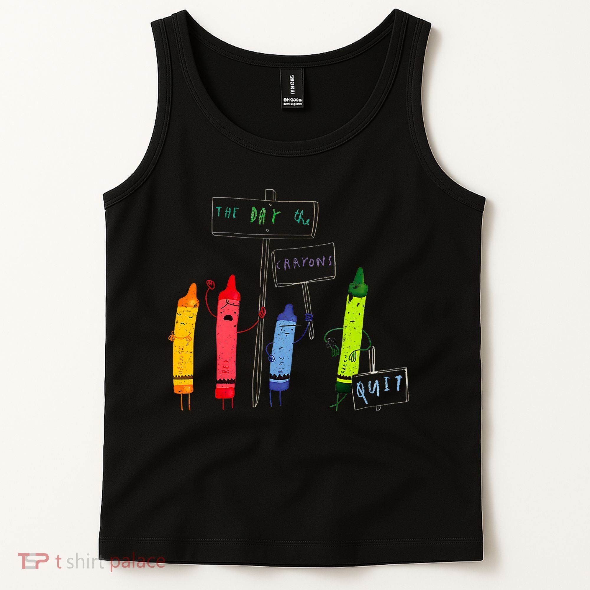 The Day The Crayons Quit Birthday Decorations Funny Tank Top