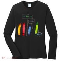 The Day The Crayons Quit Birthday Decorations Funny Women's Long Sleeve Shirt thumb 0