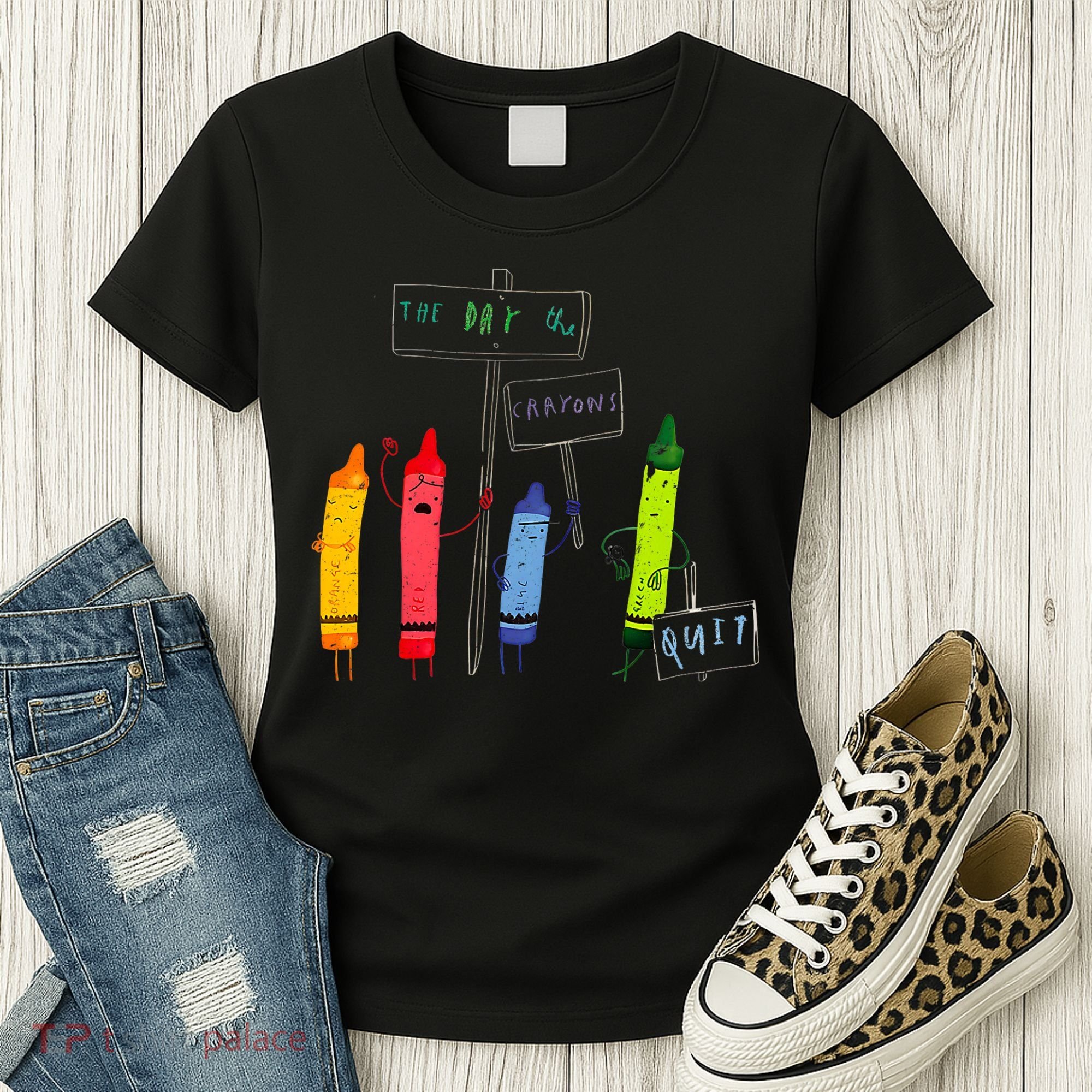 The Day The Crayons Quit Birthday Decorations Funny Women's T-Shirt