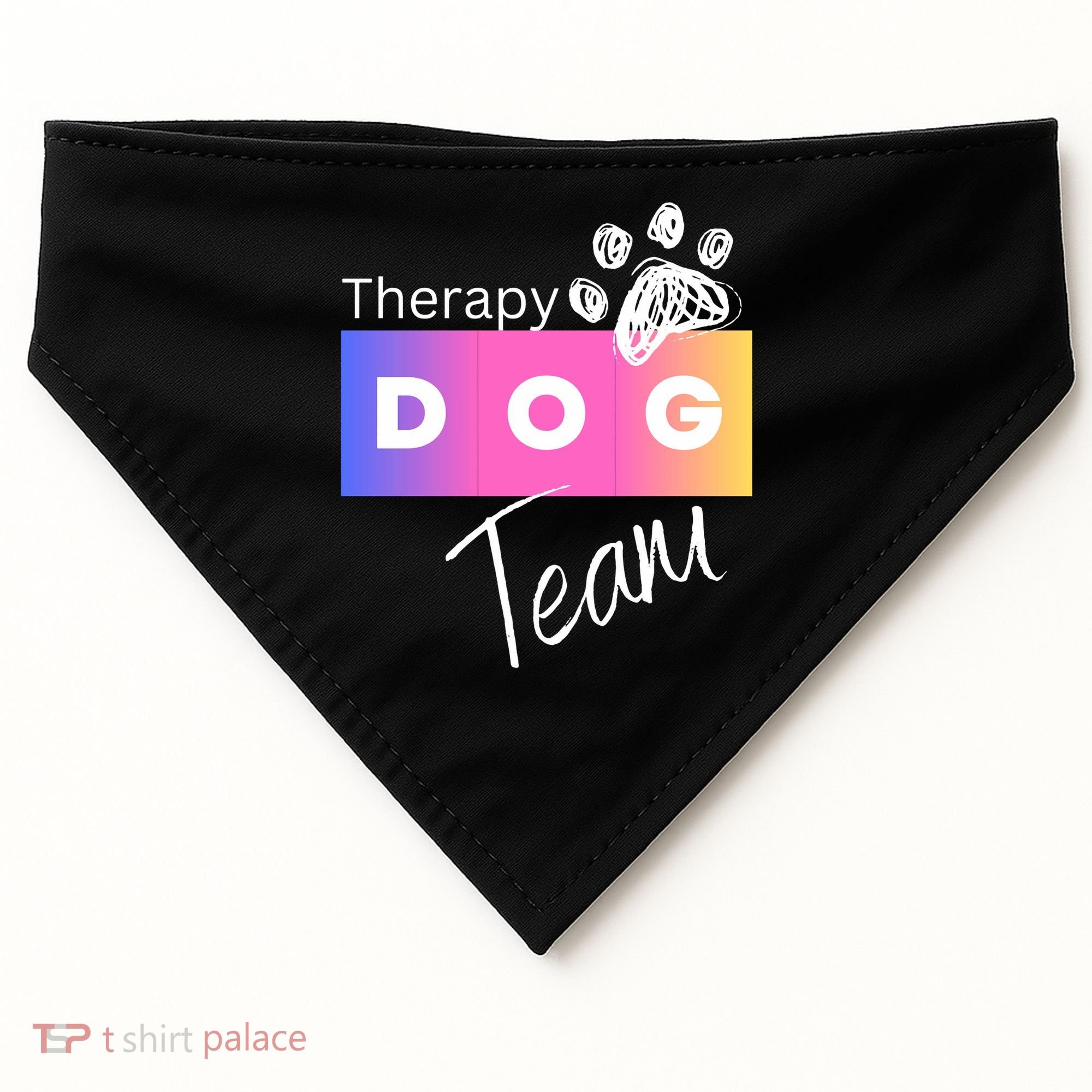 Therapy Dog Team USA-Made Doggie Bandana