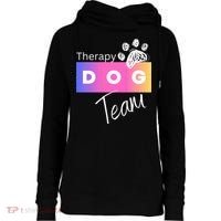 Therapy Dog Team Womens Funnel Neck Pullover Hood thumb 0