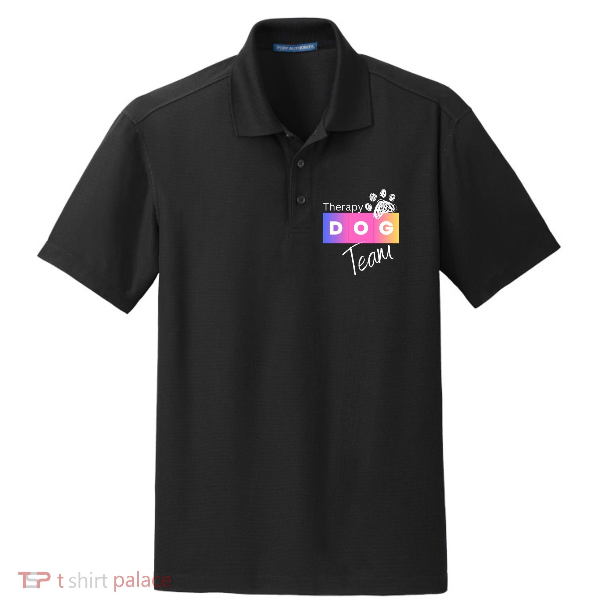 Therapy Dog Team Dry Zone Grid Polo