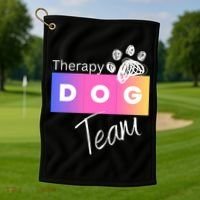 Therapy Dog Team Golf Towel thumb 1