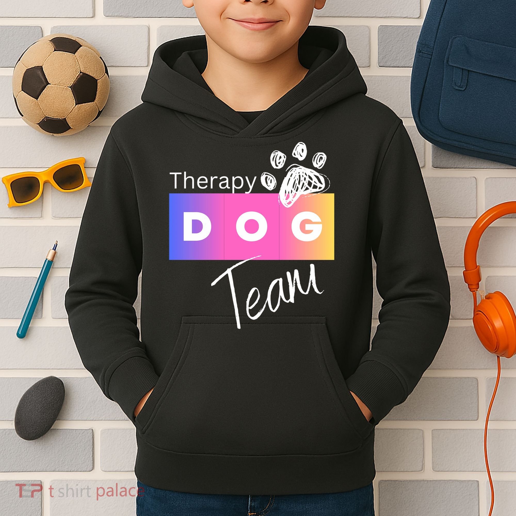 Therapy Dog Team Kids Hoodie