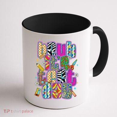 Test Day Teacher Motivation Rock The Test Bruh Its Test Day Coffee Mug back