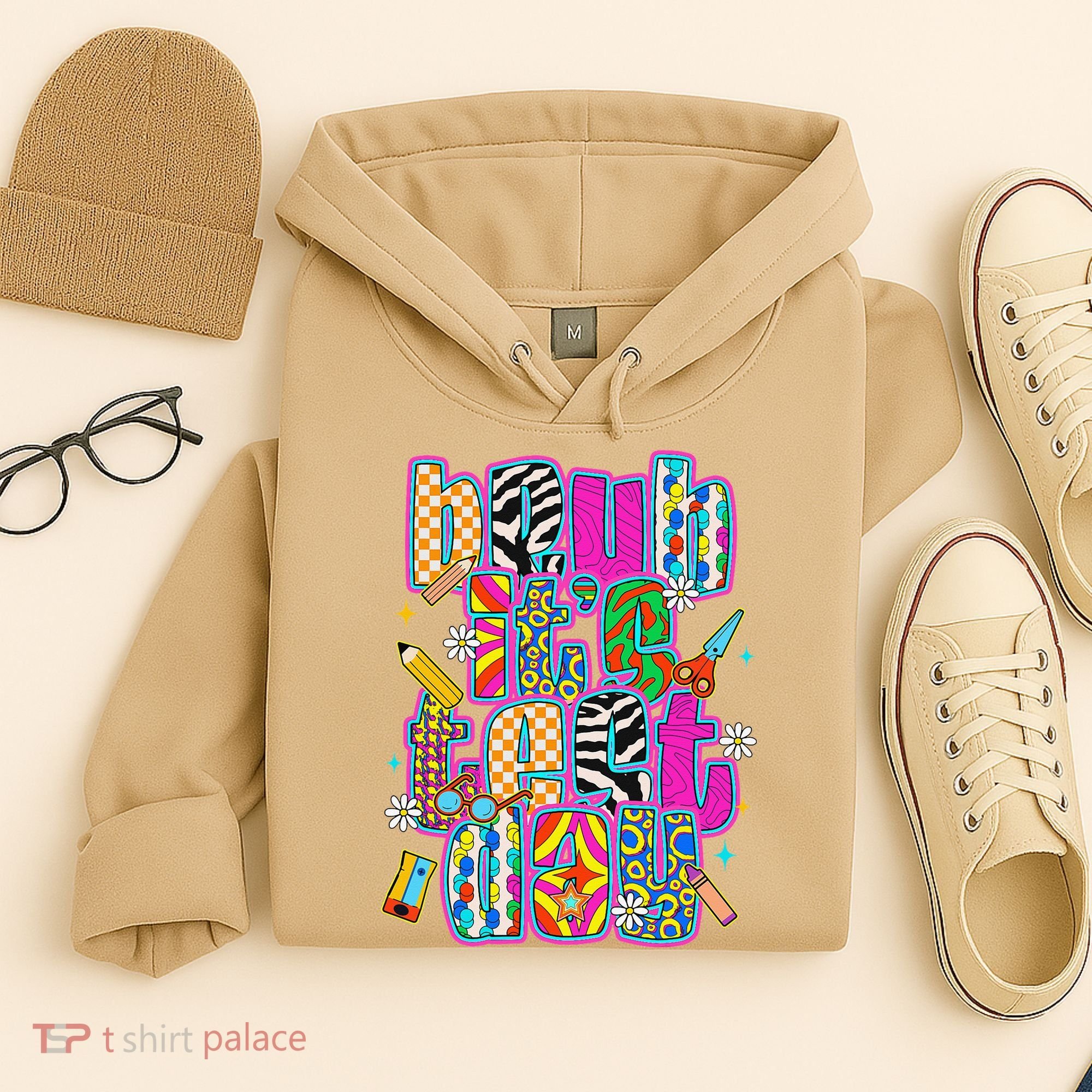 Test Day Teacher Motivation Rock The Test Bruh Its Test Day Hoodie
