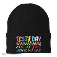 Test Day Teacher Bruh Its Test Day You Got This Bruh No Cap Beanie thumb 0