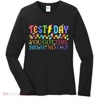 Test Day Teacher Bruh Its Test Day You Got This Bruh No Cap Women's Long Sleeve Shirt thumb 0