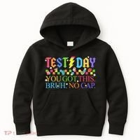 Test Day Teacher Bruh Its Test Day You Got This Bruh No Cap Kids Hoodie thumb 0