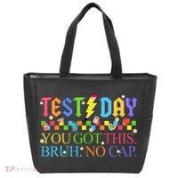 Test Day Teacher Bruh Its Test Day You Got This Bruh No Cap Tote Bag thumb 0
