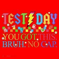 Test Day Teacher Bruh Its Test Day You Got This Bruh No Cap Santa Hat thumb 1