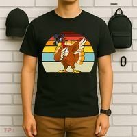 Turkey Day Thanksgiving Dabbing Pilgrim Vintage Retro T-Shirt thumb 6