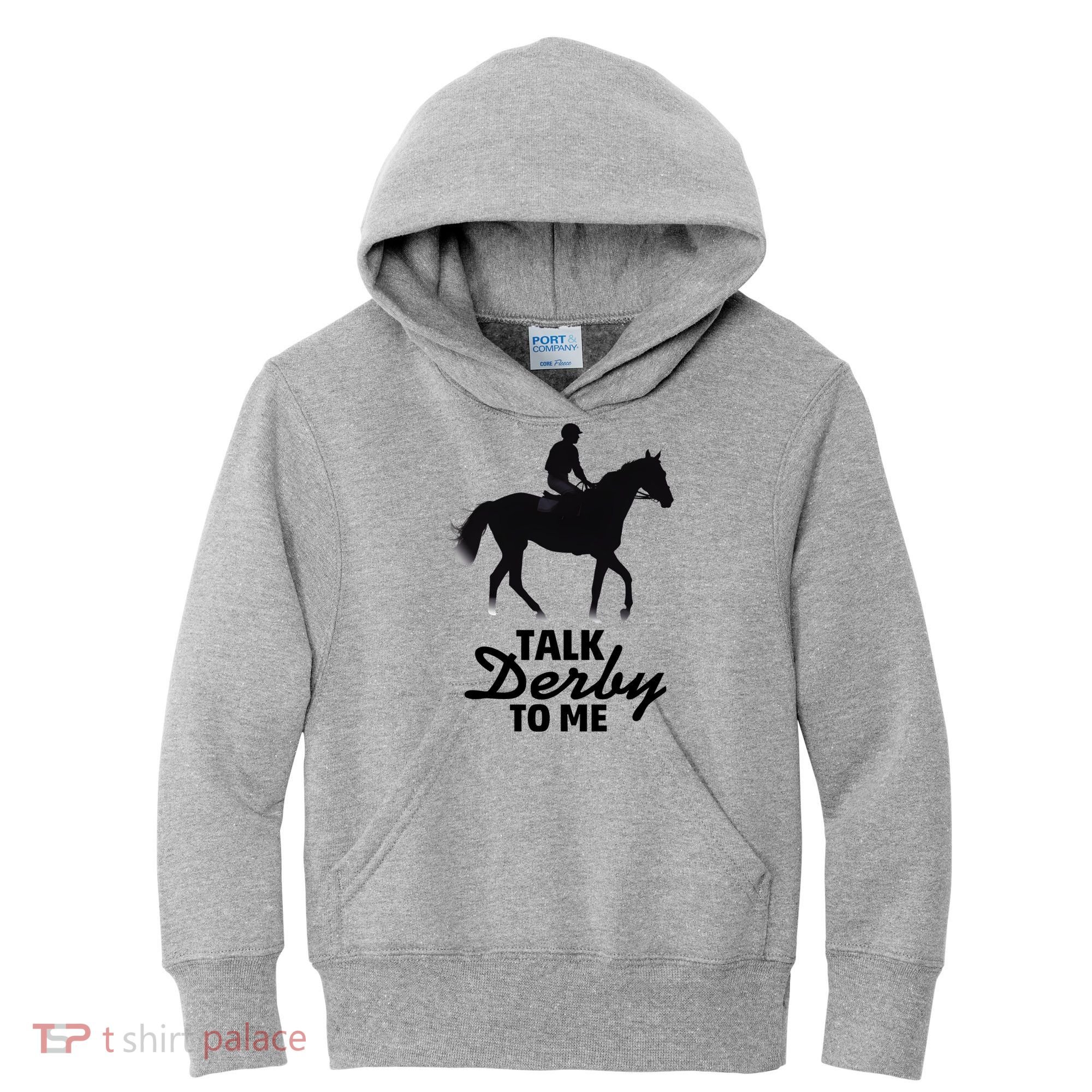 Talk Derby To Me Horse Racing Funny Derby Day Kids Hoodie