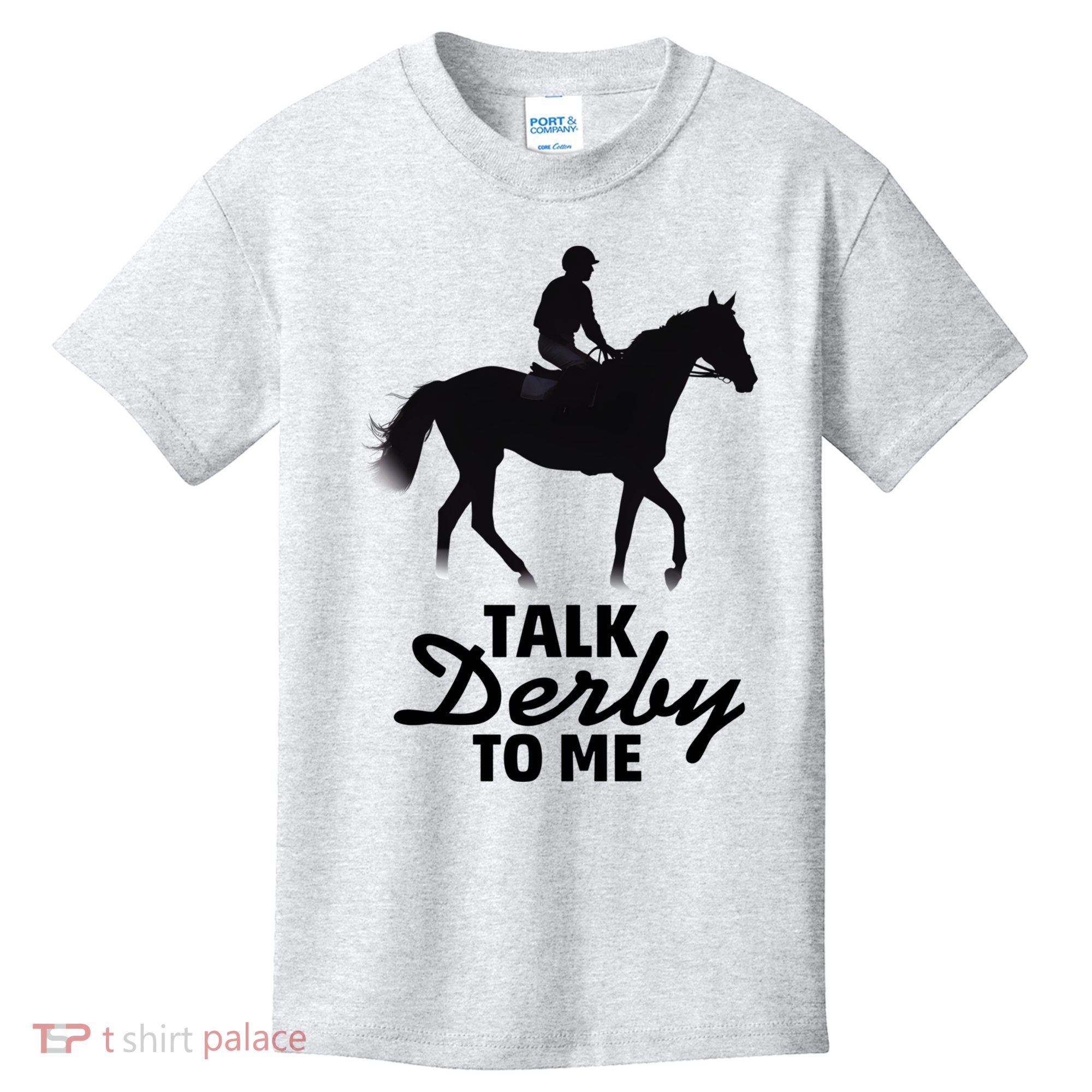 Talk Derby To Me Horse Racing Funny Derby Day Kids T-Shirt