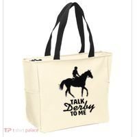 Talk Derby To Me Horse Racing Funny Derby Day Tote Bag thumb 2