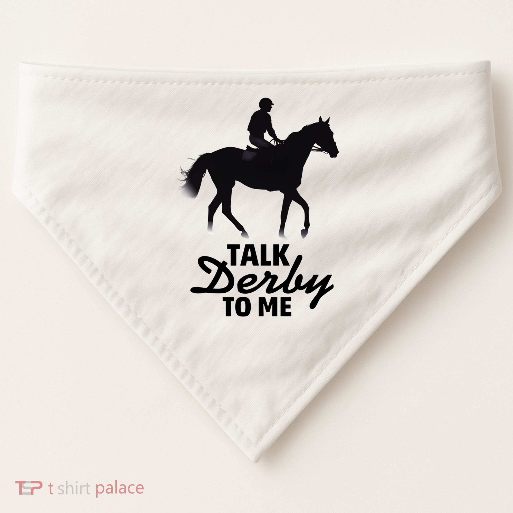 Talk Derby To Me Horse Racing Funny Derby Day USA-Made Doggie Bandana