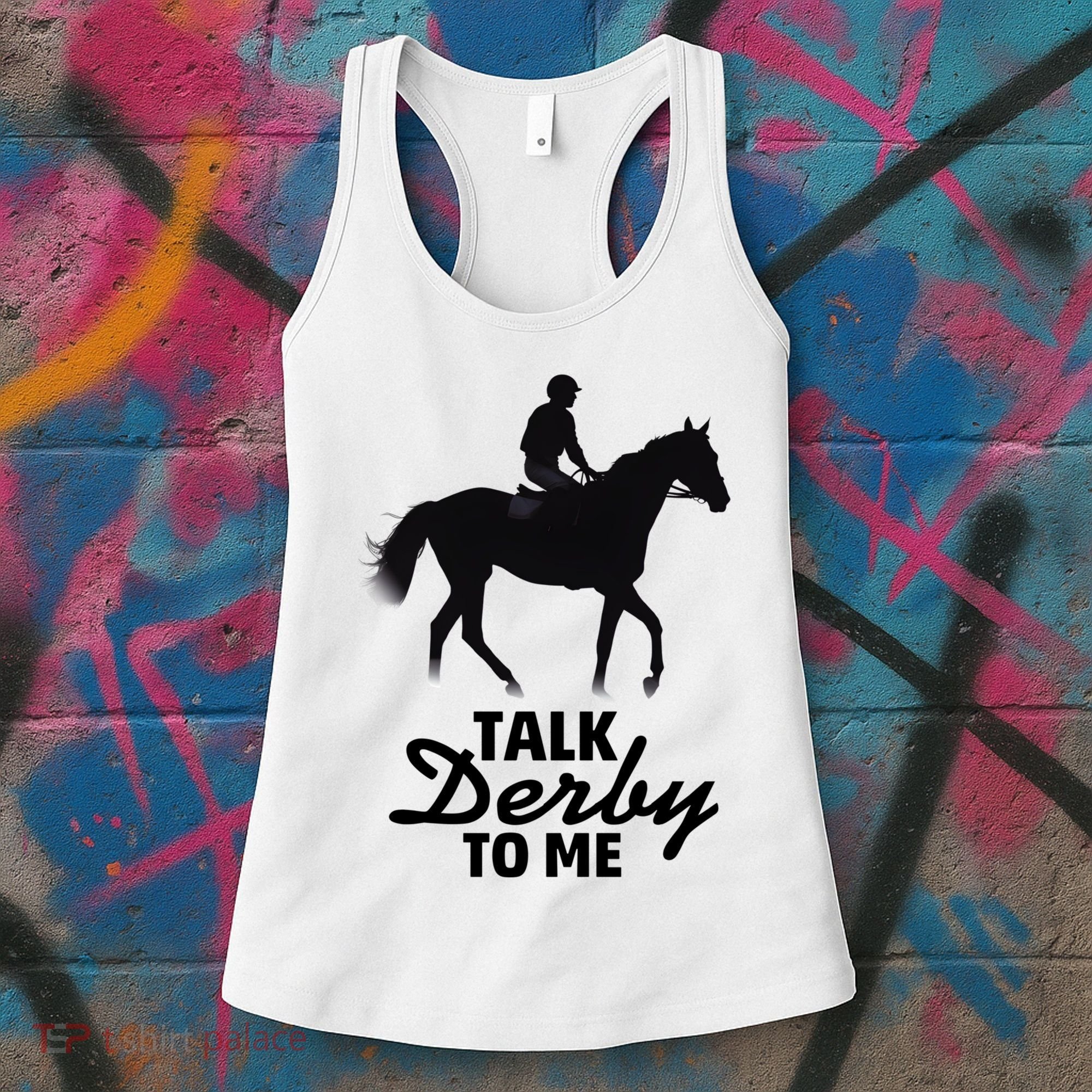 Talk Derby To Me Horse Racing Funny Derby Day Women's Tank Top