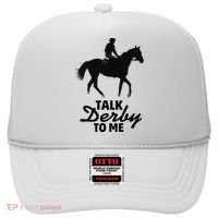 Talk Derby To Me Horse Racing Funny Derby Day Hat thumb 0