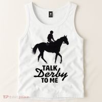 Talk Derby To Me Horse Racing Funny Derby Day Tank Top thumb 2