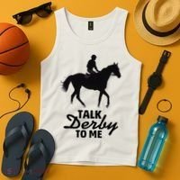 Talk Derby To Me Horse Racing Funny Derby Day Tank Top thumb 4