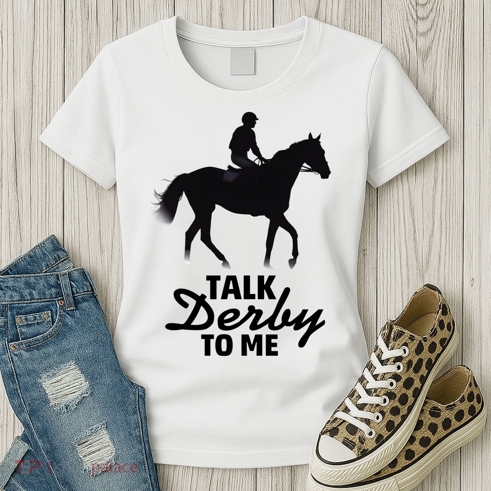 Talk Derby To Me Horse Racing Funny Derby Day Women's T-Shirt