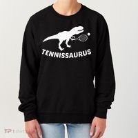 Tennisaurus Dinosaur Tennis Funny Racket T-rex Women's Sweatshirt thumb 0
