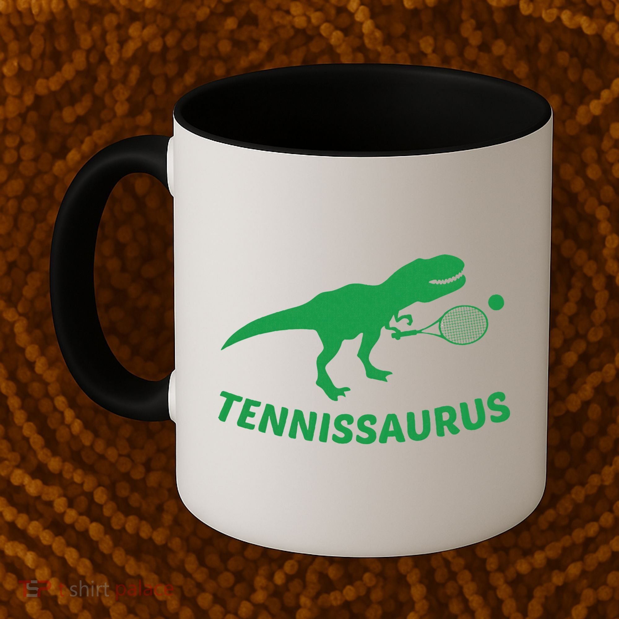 Tennisaurus Dinosaur Tennis Funny Racket T-rex Coffee Mug