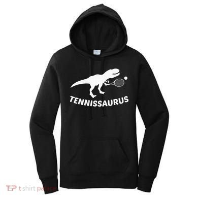 Tennisaurus Dinosaur Tennis Funny Racket T-rex Women's Hoodie