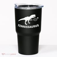 Tennisaurus Dinosaur Tennis Funny Racket T-rex Tumbler thumb 0