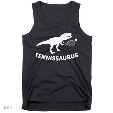 Tennisaurus Dinosaur Tennis Funny Racket T-rex Tank Top
