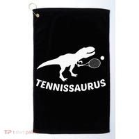 Tennisaurus Dinosaur Tennis Funny Racket T-rex Golf Towel thumb 0