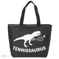 Tennisaurus Dinosaur Tennis Funny Racket T-rex Tote Bag thumb 0