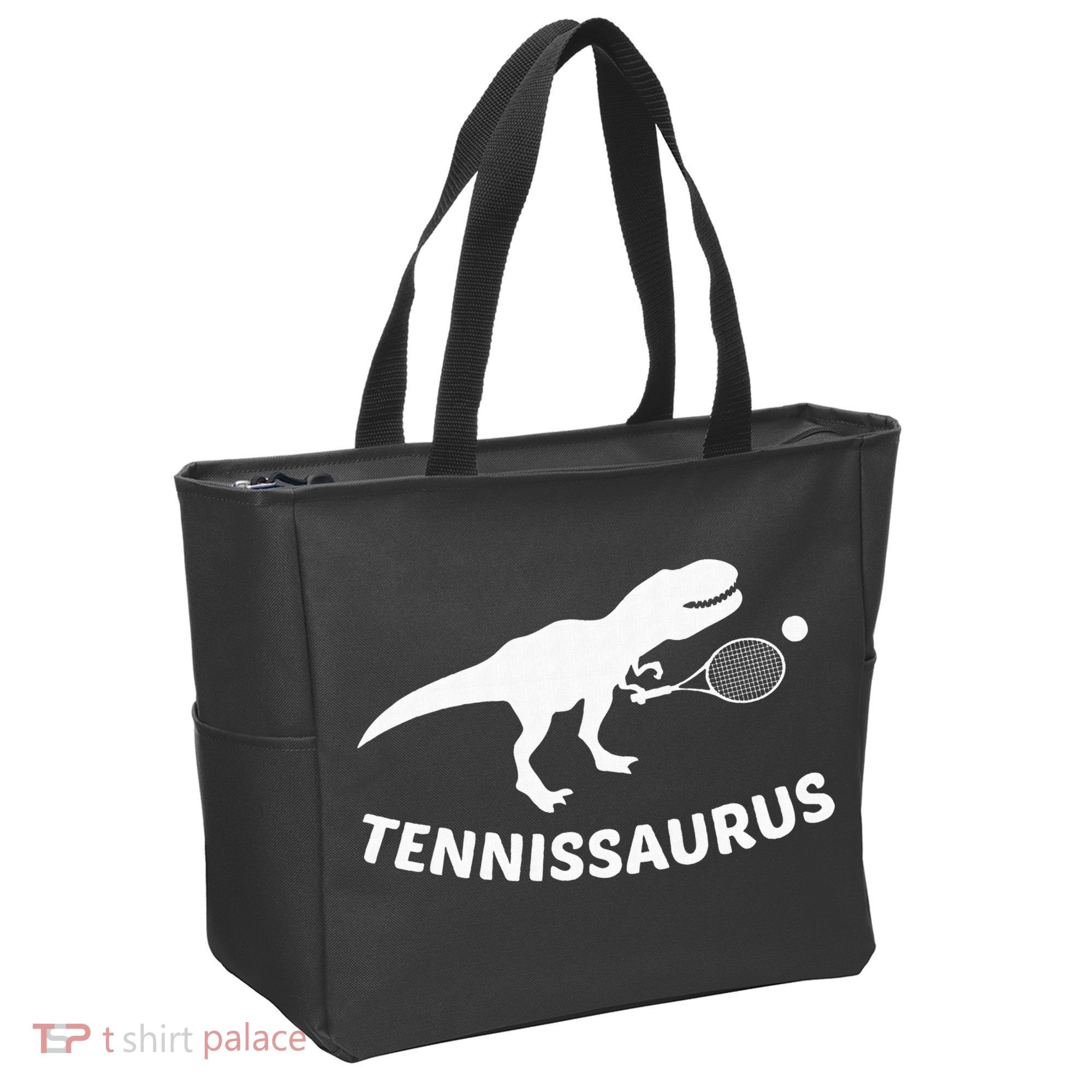 Tennisaurus Dinosaur Tennis Funny Racket T-rex Tote Bag