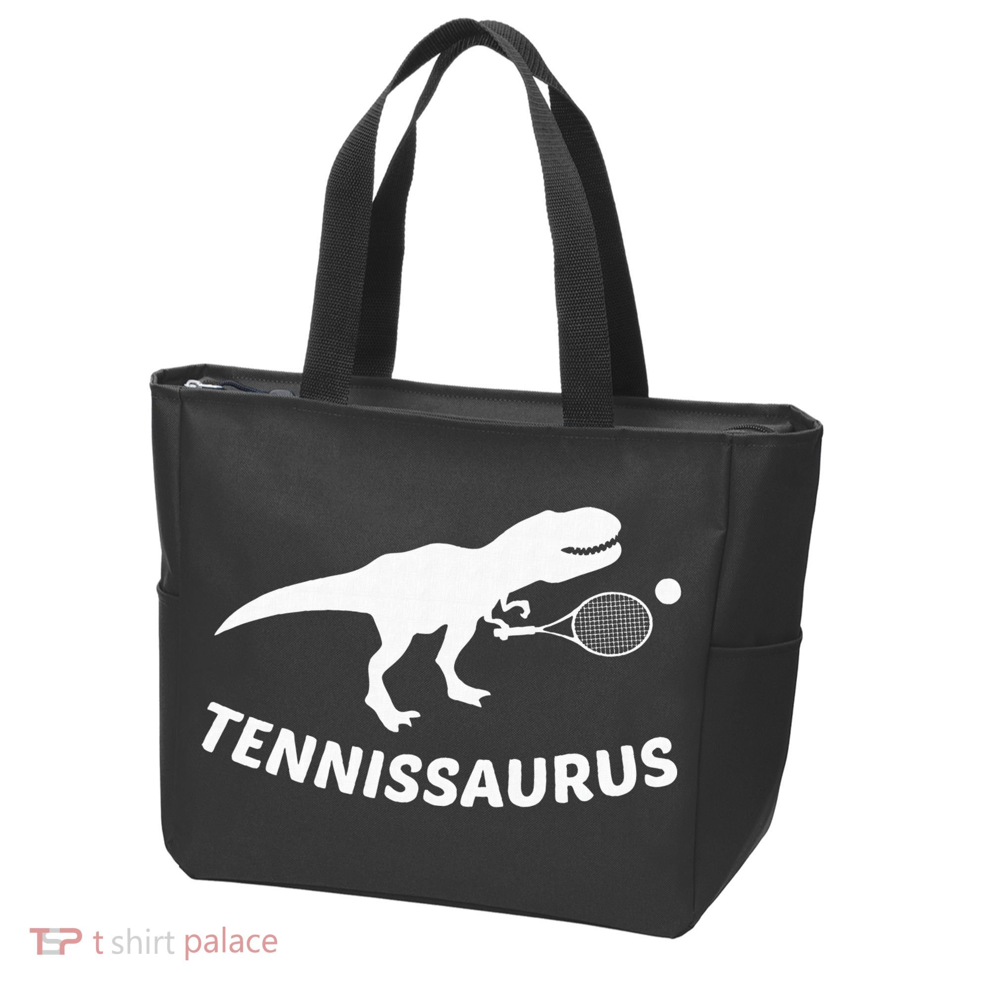 Tennisaurus Dinosaur Tennis Funny Racket T-rex Tote Bag