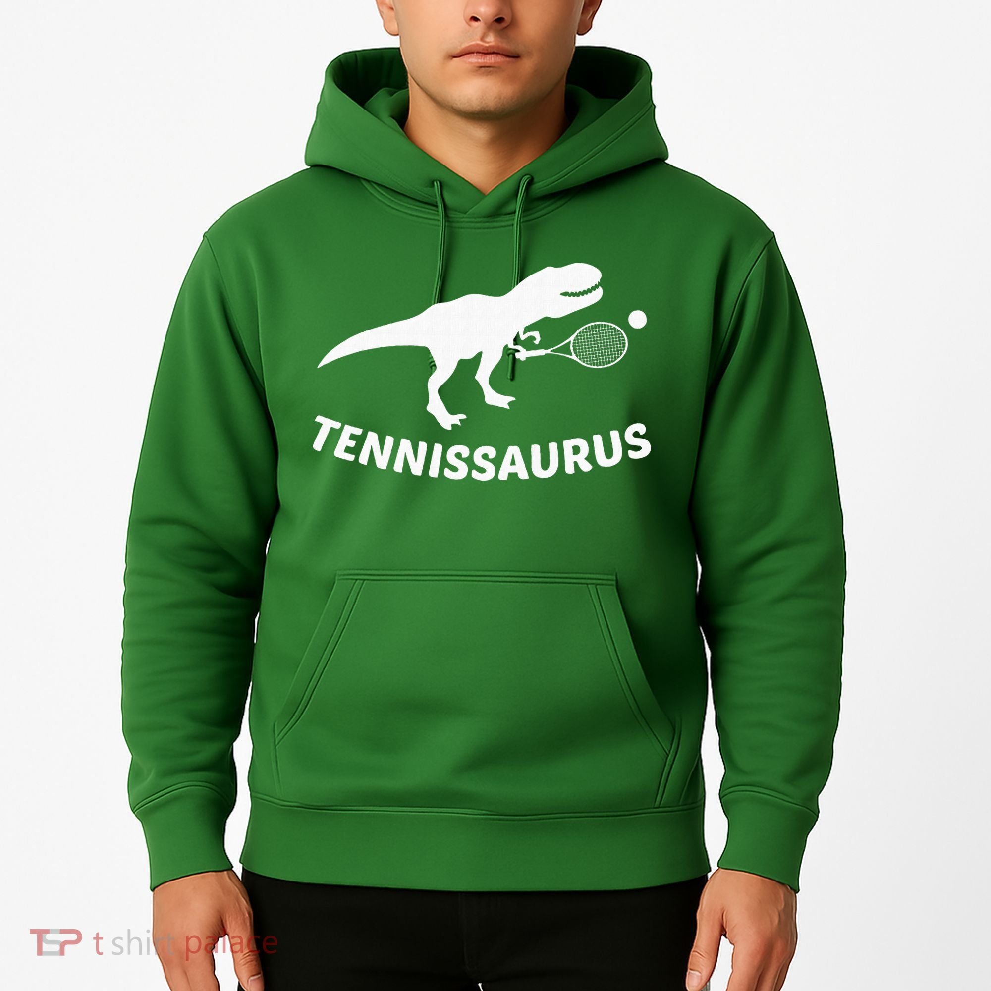 Tennisaurus Dinosaur Tennis Funny Racket T-rex Hoodie