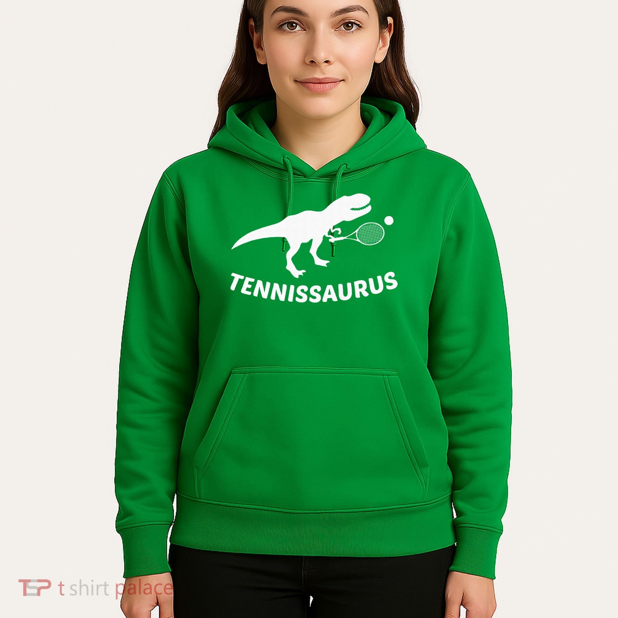 Tennisaurus Dinosaur Tennis Funny Racket T-rex Hoodie