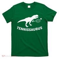 Tennisaurus Dinosaur Tennis Funny Racket T-rex T-Shirt thumb 0