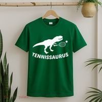 Tennisaurus Dinosaur Tennis Funny Racket T-rex T-Shirt thumb 2