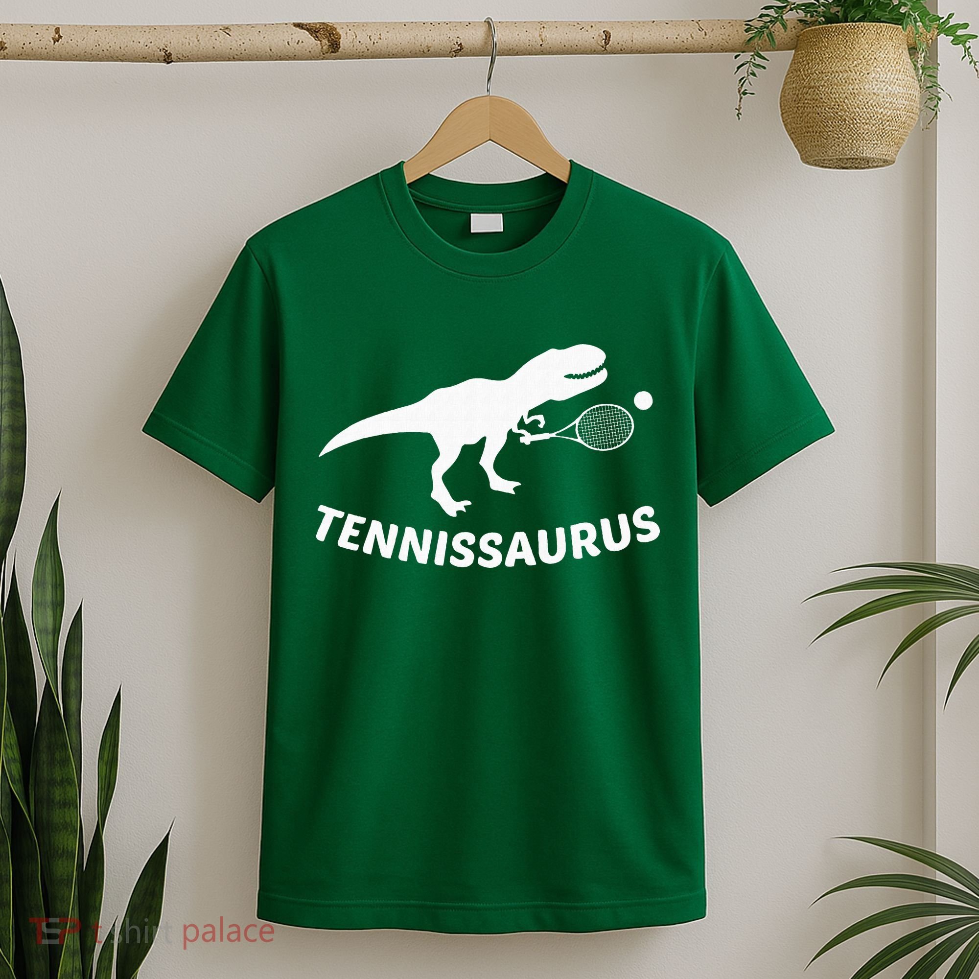 Tennisaurus Dinosaur Tennis Funny Racket T-rex T-Shirt